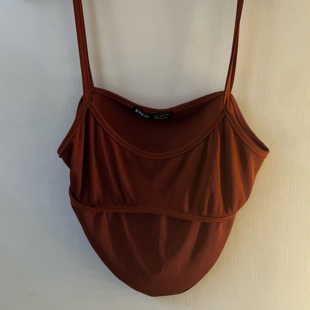 burnt orange crop top